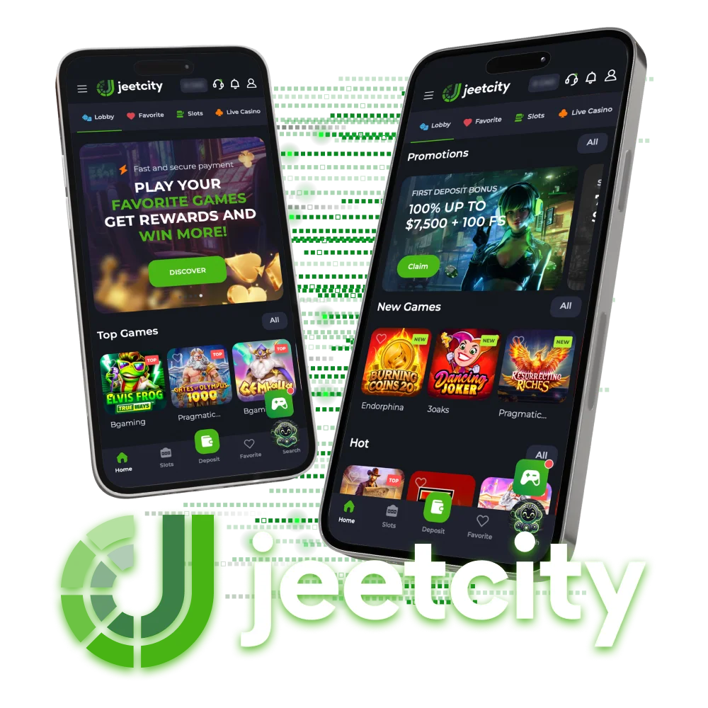 Install the JeetCity online casino app on your phone and play anywhere.