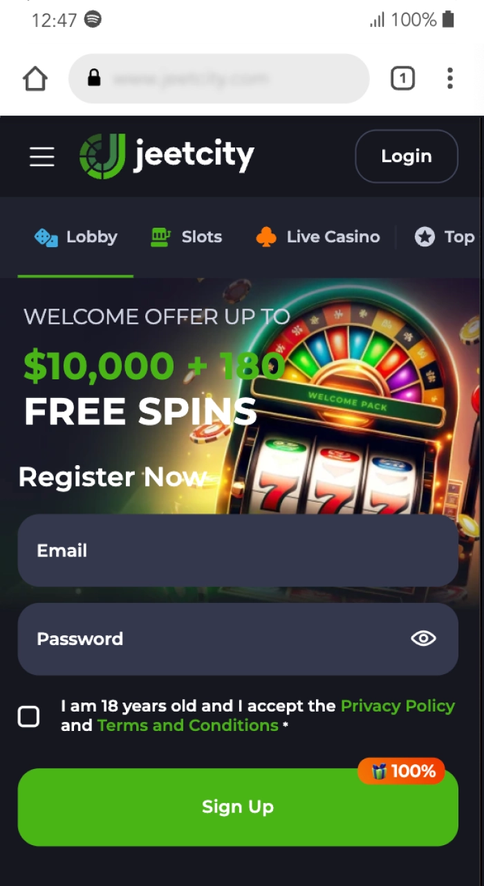 To install the JeetCity online casino application on your Android phone, you need to go to the official website.