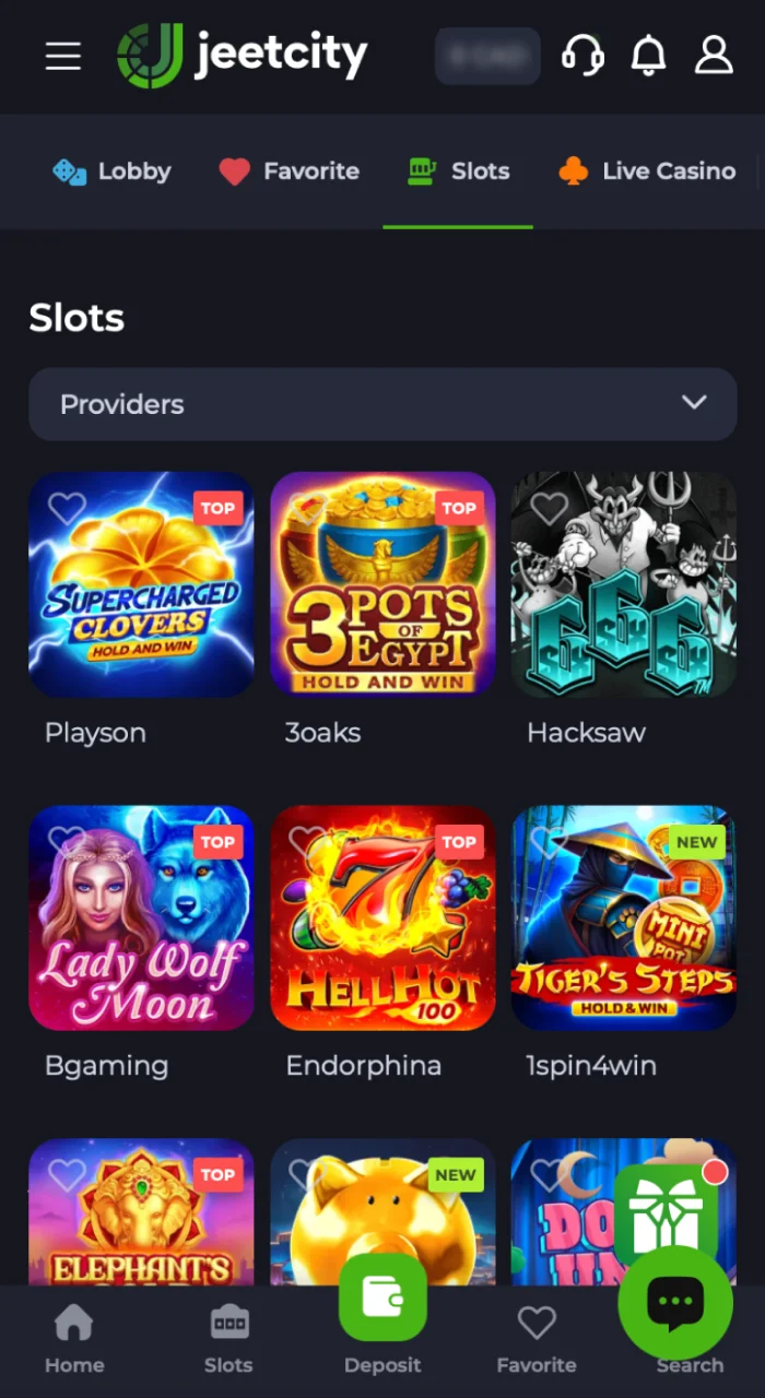 JeetCity online casino offers players a wide range of games.