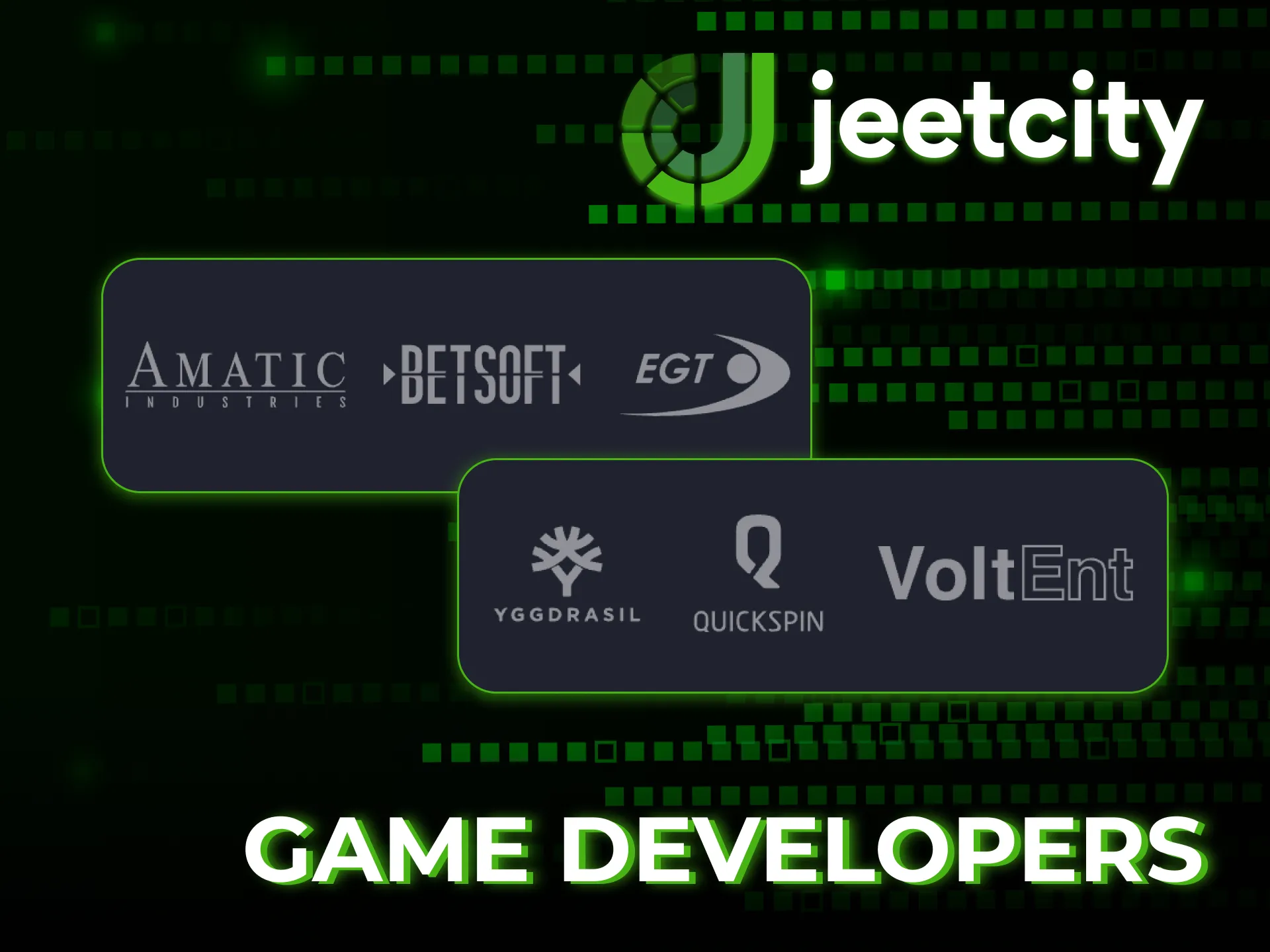 High-quality games from top developers at JeetCity Casino.