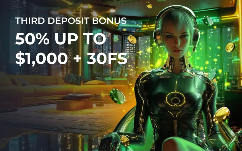 Make the most of your third deposit with a generous bonus.