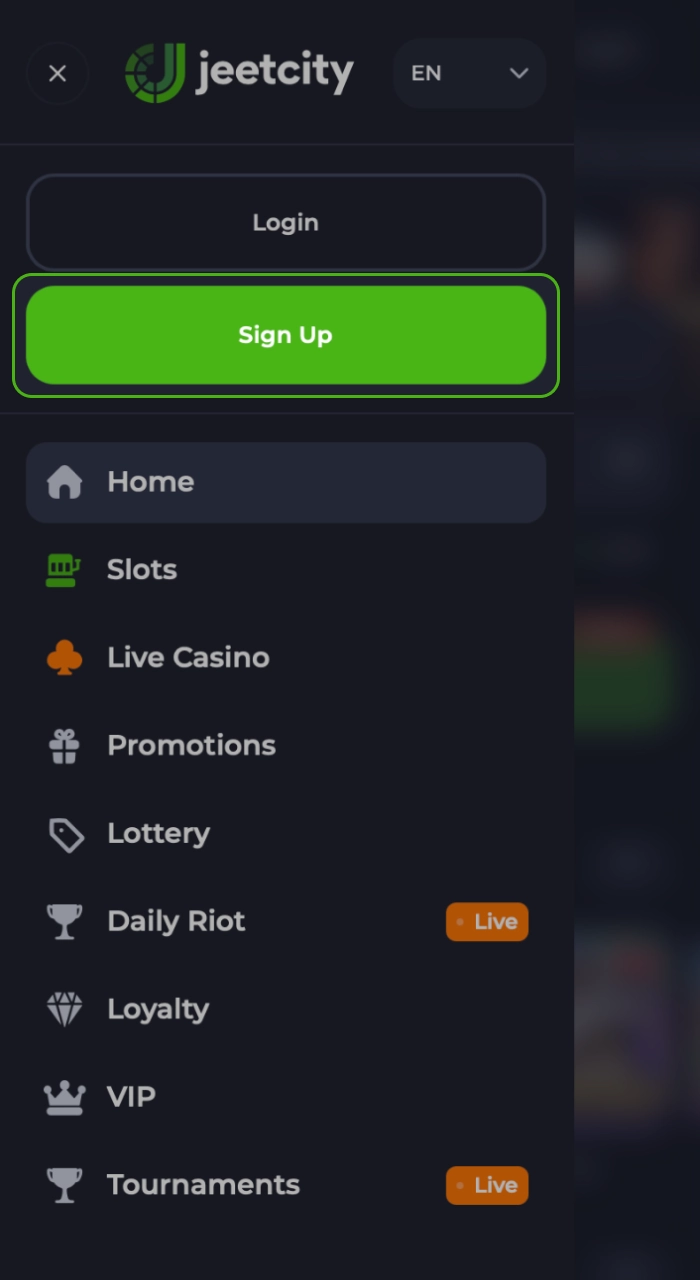 Create an account at JeetCity online casino and get access to all games.